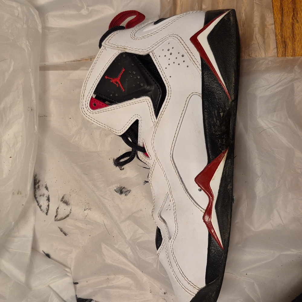 Jordan Kids White and Red Basketball Sneakers